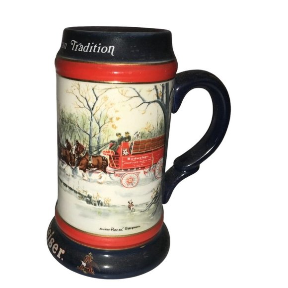 Budweiser Collectible Beer Stein Set (An American Tradition, A Perfect Christmas - Picture 4 of 16